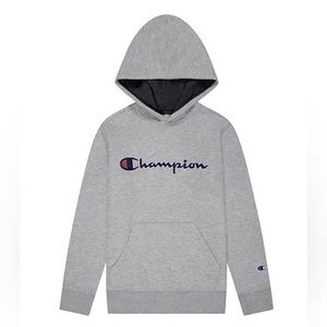 Champion Grey Embroidered Logo Hoodie